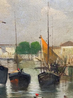 Pamono Venice - Italian Landscape Oil on Canvas Painting><noscript><img width=