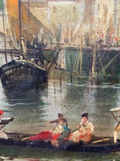 Pamono Venice - Italian Landscape Oil on Canvas Painting><noscript><img width=