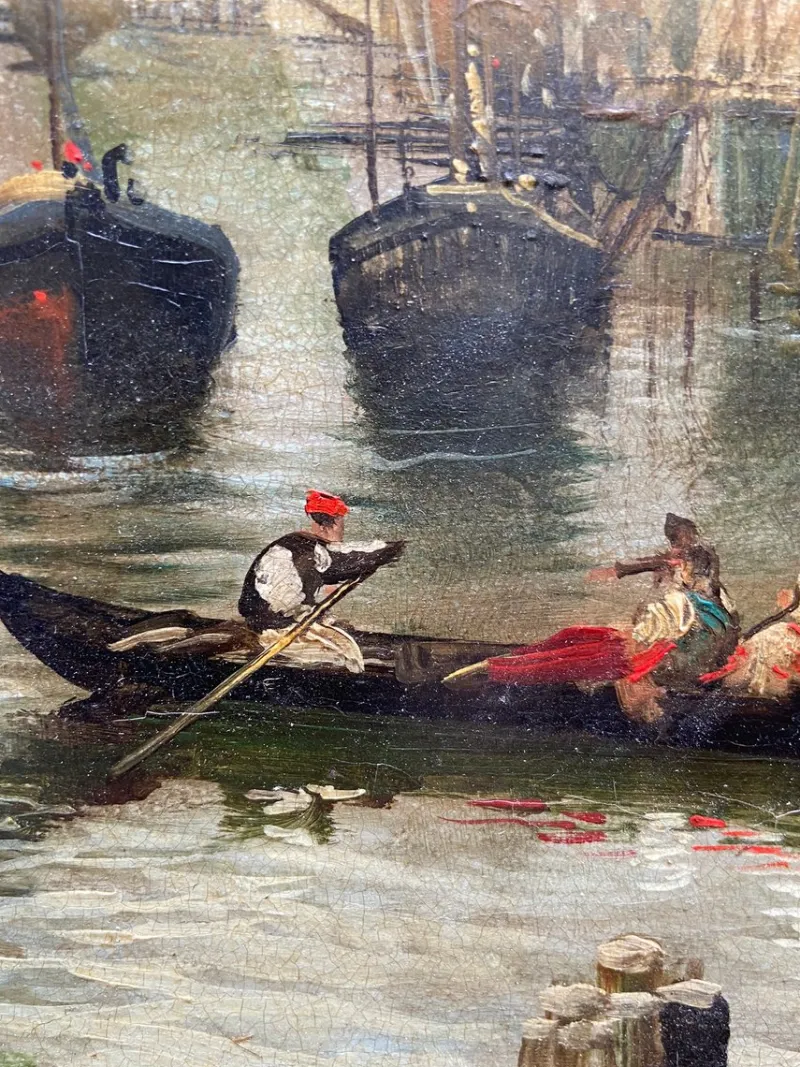 Pamono Venice - Italian Landscape Oil on Canvas Painting> Old Masters