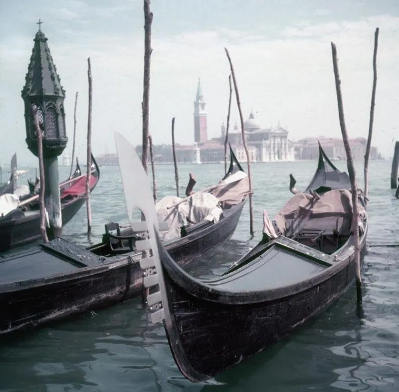 Hot Pamono Venice Gondolas, Limited Estate Stamped, 1957