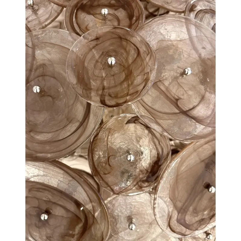 Pamono Venied-Brown Disks Murano Glass Flush Mount by Simoeng> Ceiling Lights