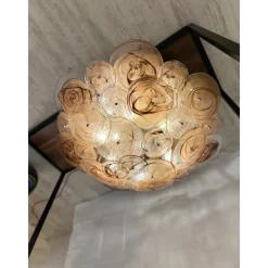 Pamono Venied-Brown Disks Murano Glass Flush Mount by Simoeng><noscript><img width=
