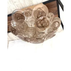 Pamono Venied-Brown Disks Murano Glass Flush Mount by Simoeng><noscript><img width=