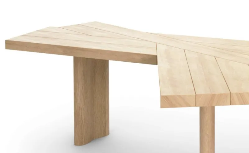 Hot Pamono Ventaglio Natural Oak Worktable by Charlotte Perriand for Cassina