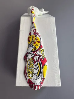 Pamono Vera Vizzi, In a While Wall Sculpture, 2025, Foam Clay, Acrylic & Enamel on Wood><noscript><img width=
