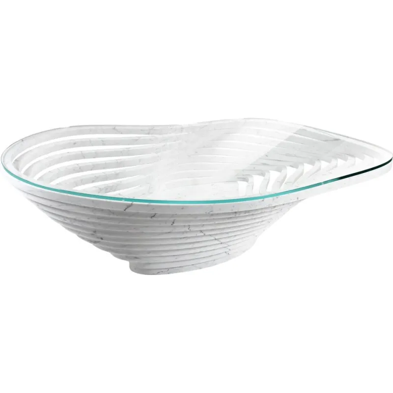 Pamono Vertigo Coffee Table in Marble and Clear Glass by Barberini & Gunnell> Tables
