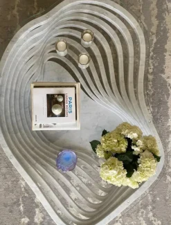 Pamono Vertigo Coffee Table in Marble and Clear Glass by Barberini & Gunnell><noscript><img width=