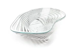 Pamono Vertigo Coffee Table in Marble and Clear Glass by Barberini & Gunnell><noscript><img width=