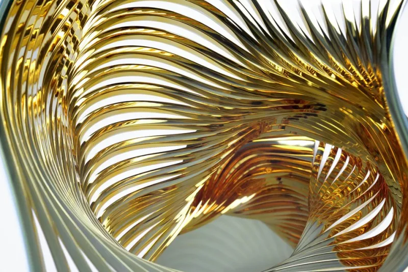 Pamono Vertigo Gold Side Table in 24k Gold-Plated Inox and Glass by Barberini & Gunnell> Tables