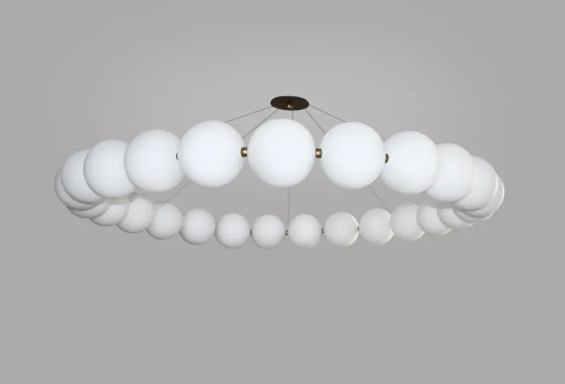 Pamono Very Large Ronde De Perles Chandelier by Ludovic Clément D’armont> Ceiling Lights