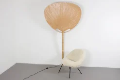 Pamono Very Large Uchiwa Floor Lamp by Ingo Maurer for M Design, 1977> Floor Lamps