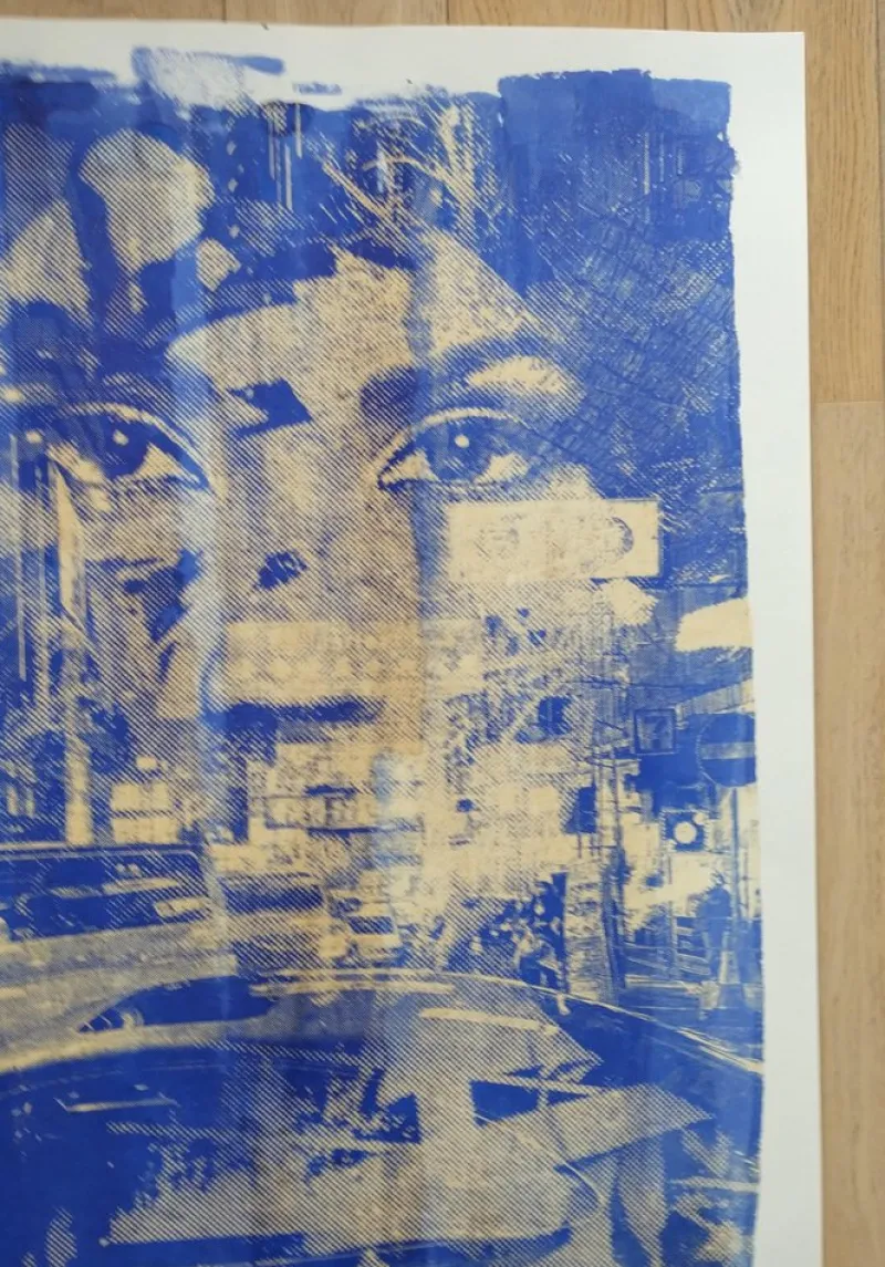 Discount Pamono Vhils, Blur, 2024, Acid-Fast Ink Screenprint