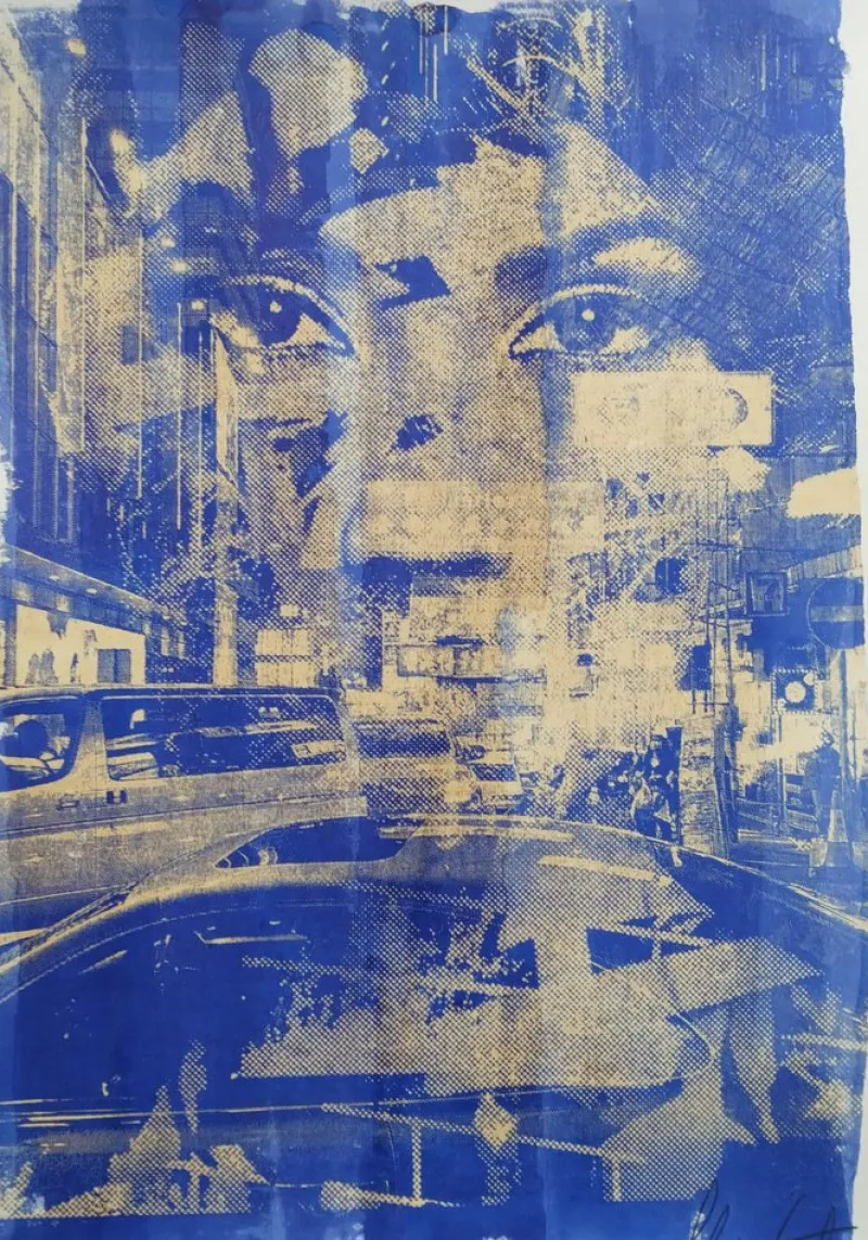 Discount Pamono Vhils, Blur, 2024, Acid-Fast Ink Screenprint