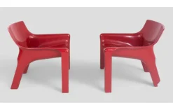Pamono Vicario Armchairs by Vico Magistretti for Artemide, 1970s><noscript><img width=