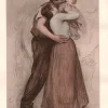 Best Pamono Victor Prouvé, Le Baiser / The Kiss, 1898, Original Lithograph
