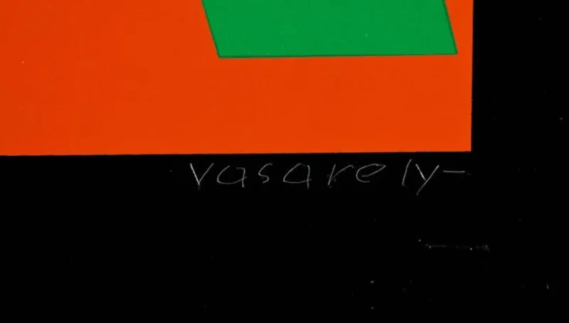 Pamono Victor Vasarely, Geometric Composition, 1980s, Multiple> Mid-Century