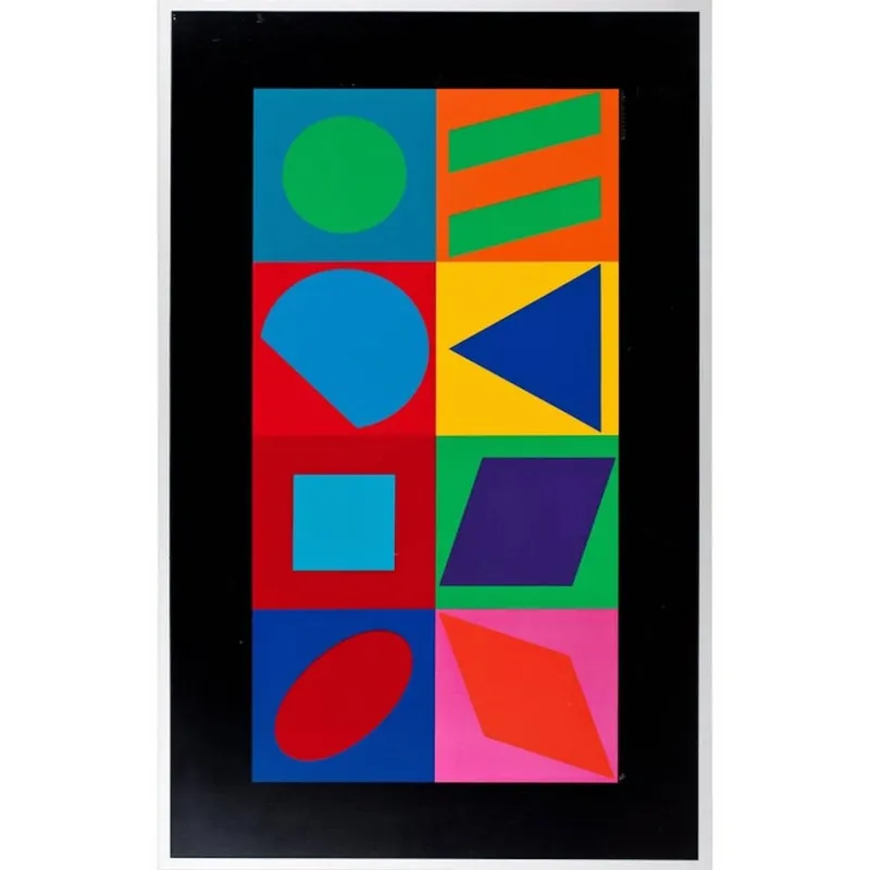 Pamono Victor Vasarely, Geometric Composition, 1980s, Multiple> Mid-Century