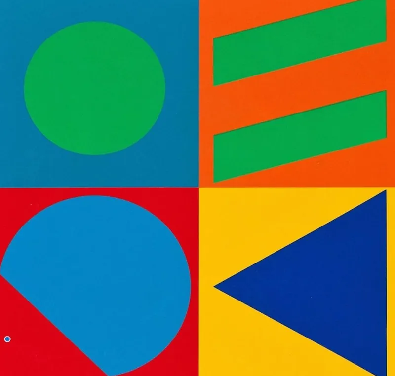 Pamono Victor Vasarely, Geometric Composition, 1980s, Multiple> Mid-Century