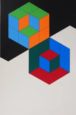 Pamono Victor Vasarely, Kinetic Composition: Bi Hexa, Screenprint> Prints & Multiples