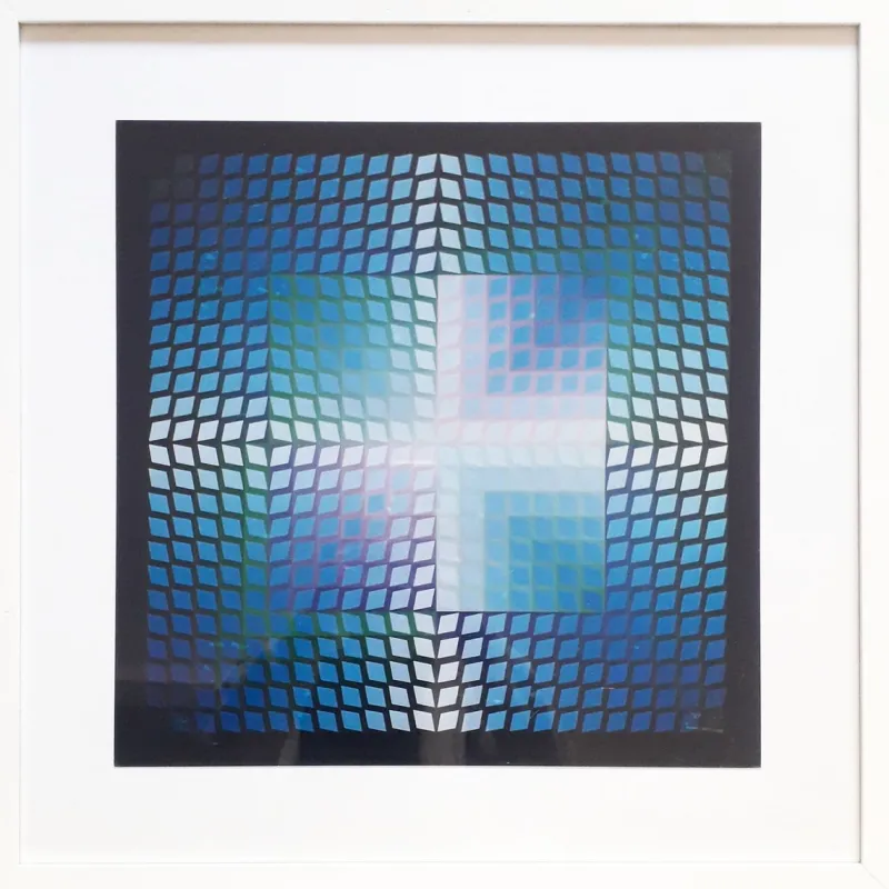 Sale Pamono Victor Vasarely, Op Art Poster, 1972, Pigment Print