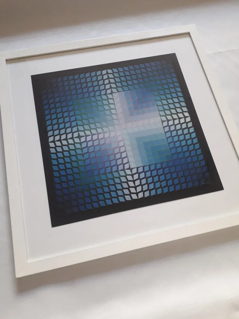 Sale Pamono Victor Vasarely, Op Art Poster, 1972, Pigment Print