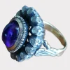 Sale Pamono Victorian Amethyst and Rose-Cut Diamond Cabochon Ring. 19th Century, 1850
