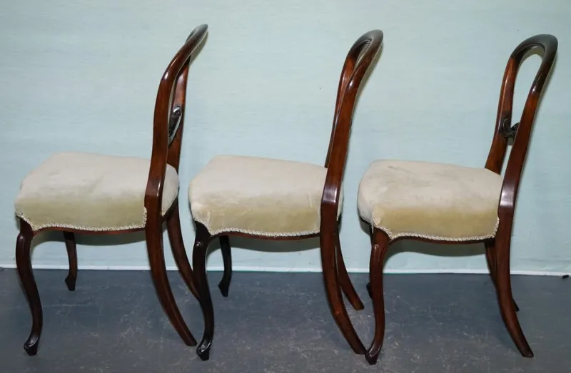 Best Pamono Victorian Balloon Back Dinning Chairs, 1860, Set of 6