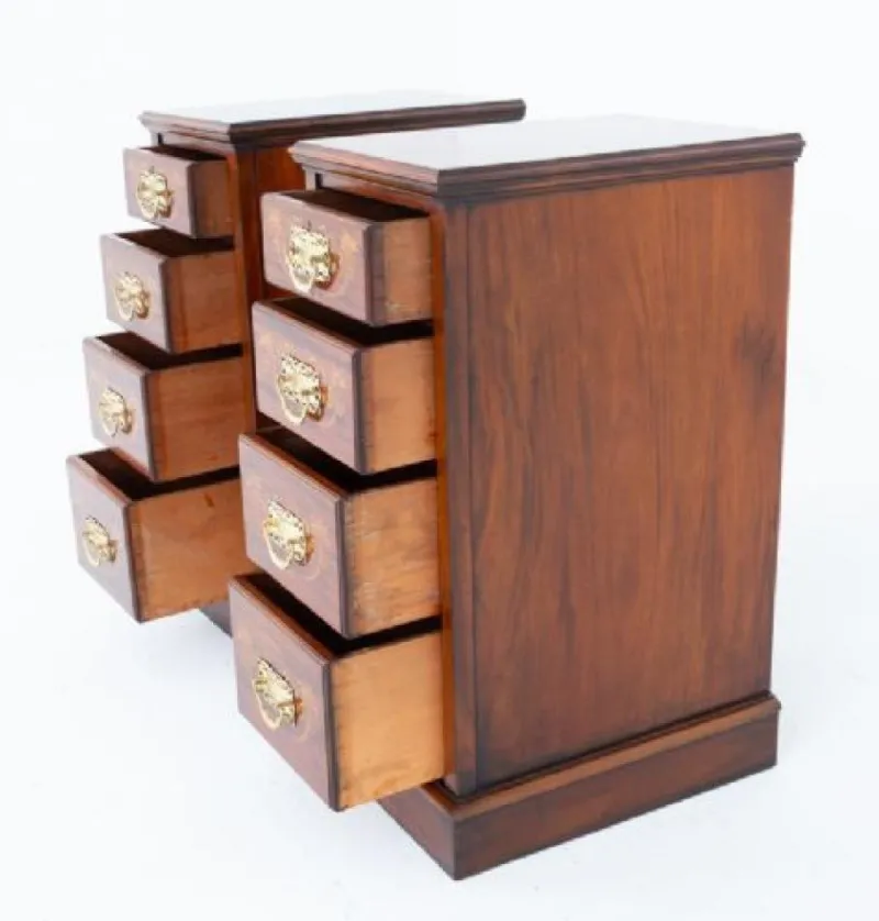 Pamono Victorian Bedside Chests of Drawers 1880, Set of 2> Nightstands