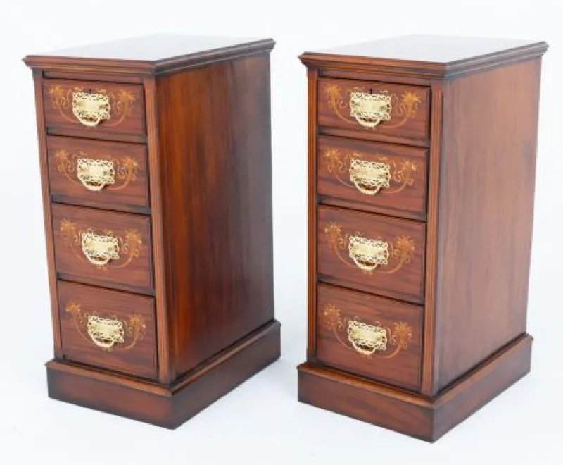 Pamono Victorian Bedside Chests of Drawers 1880, Set of 2> Nightstands