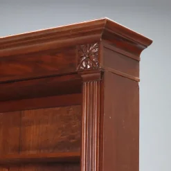 Best Pamono Victorian Bookcase Mahogany with Carvings, Italy, 19th Century