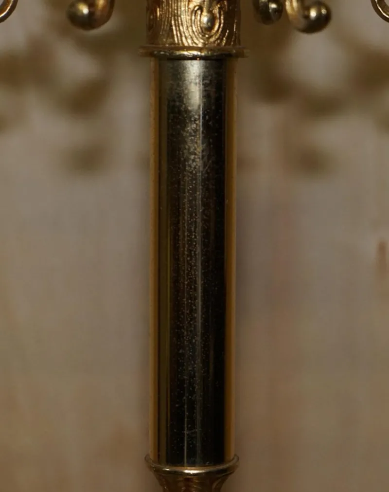 Hot Pamono Victorian Brass Coat Hat & Scarf Stand with Dolphin Cast Legs, 1880s