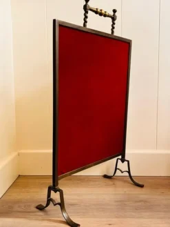 Pamono Victorian Brass Mirrored Fire Screen><noscript><img width=