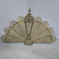 Pamono Victorian Brass Peacock Fire Screen, 1880s> Fireplaces And Mantels