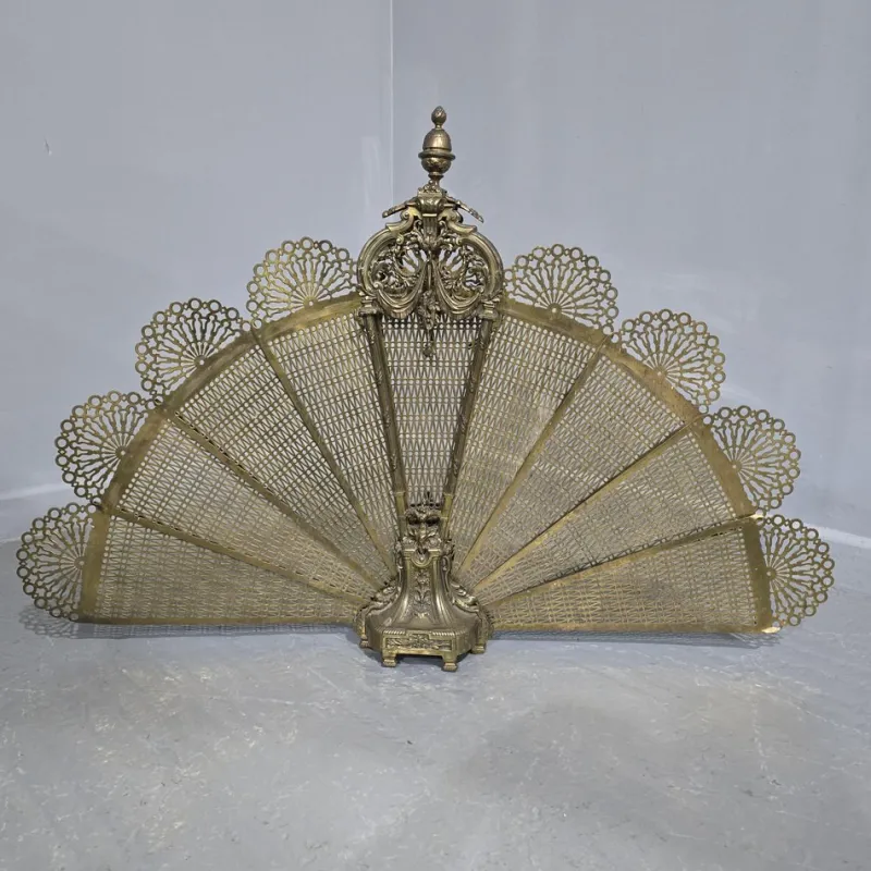 Pamono Victorian Brass Peacock Fire Screen, 1880s> Fireplaces And Mantels
