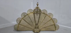 Pamono Victorian Brass Peacock Fire Screen, 1880s><noscript><img width=
