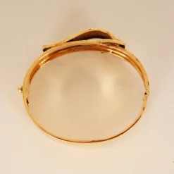 Pamono Victorian Buckle 14ct Yellow Gold and Blue Enamelled Bracelet by Van Cleef & Arpels><noscript><img width=
