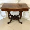 Hot Pamono Victorian Burr Walnut Card Table, 1860s