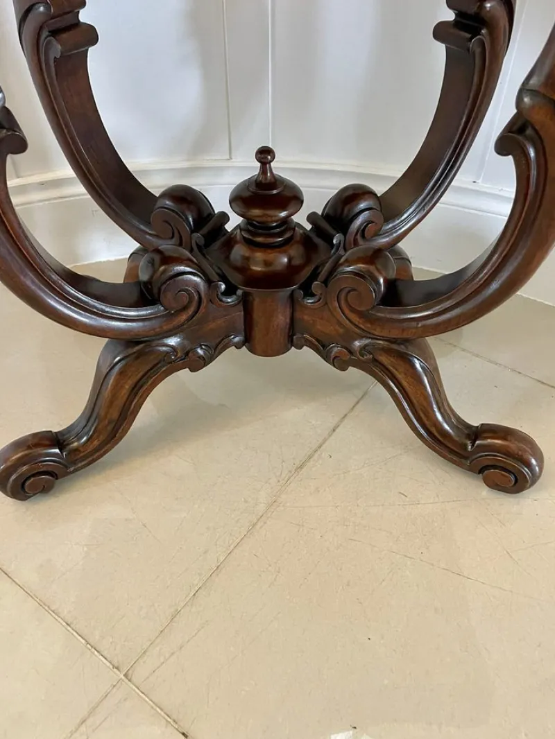 Hot Pamono Victorian Burr Walnut Card Table, 1860s
