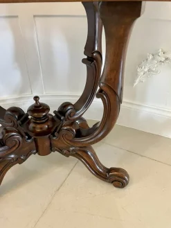 Hot Pamono Victorian Burr Walnut Card Table, 1860s