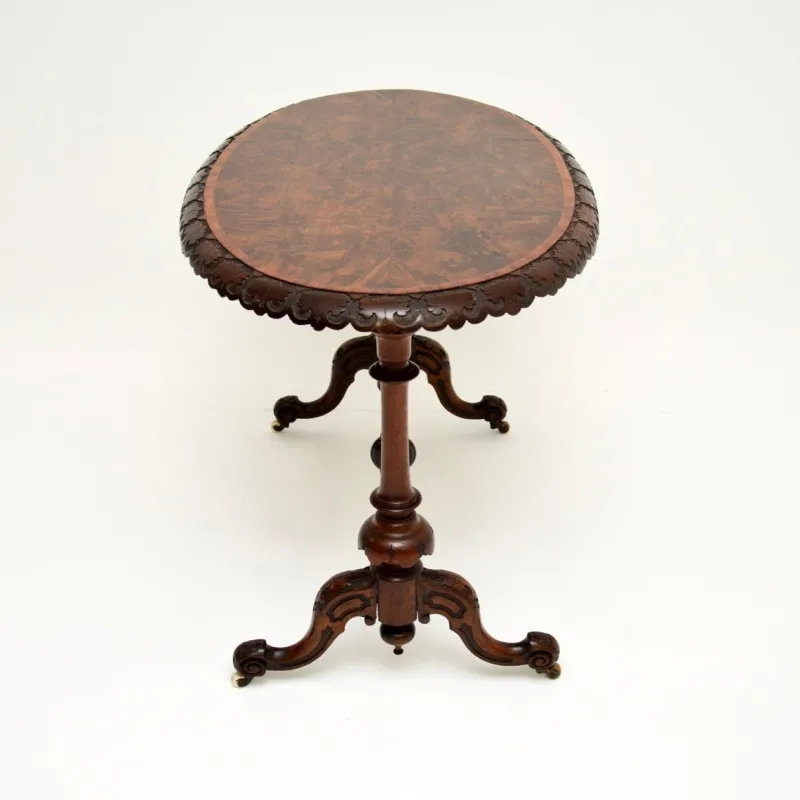 Pamono Victorian Burr Walnut Occasional Table, 1860s> Coffee & Side Tables