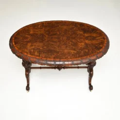Pamono Victorian Burr Walnut Occasional Table, 1860s><noscript><img width=