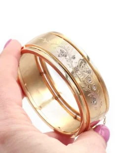Pamono Victorian Butterfly Bangle Bracelet><noscript><img width=