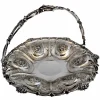 Pamono Victorian Chiseled and Engraved Sterling Silver Basket with Handle, 1870s> Dinnerware Accessories