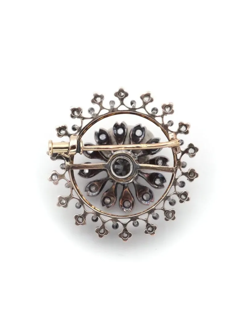 Pamono Victorian Circular Diamond Brooch> Brooches