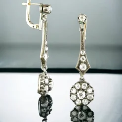 Pamono Victorian Diamond Earrings, Late 19th Century, Set of 2><noscript><img width=