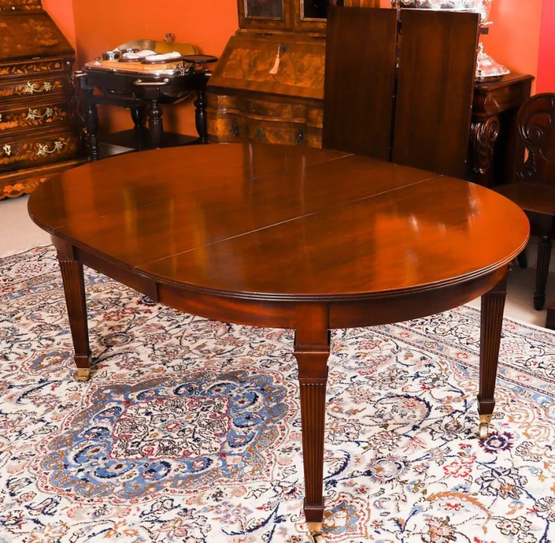 Hot Pamono Victorian Dining Table and Barback Dining Chairs, 1890s, Set of 9