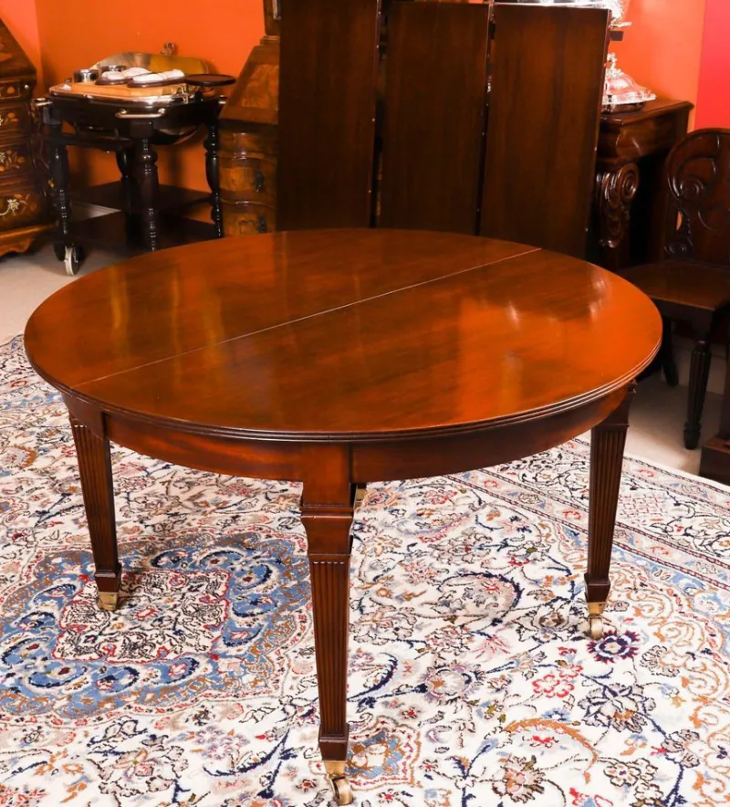 Hot Pamono Victorian Dining Table and Barback Dining Chairs, 1890s, Set of 9