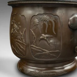 Pamono Victorian Edo Planter in Bronze, Japan, 1860s><noscript><img width=