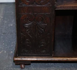 Online Pamono Victorian English Oak Carved Revolving Bookcase