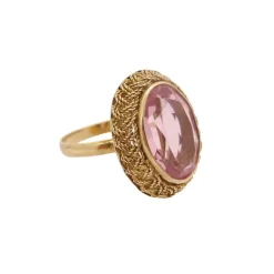 Outlet Pamono Victorian French Rose Ring with 18kt Gold, France